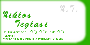 miklos teglasi business card